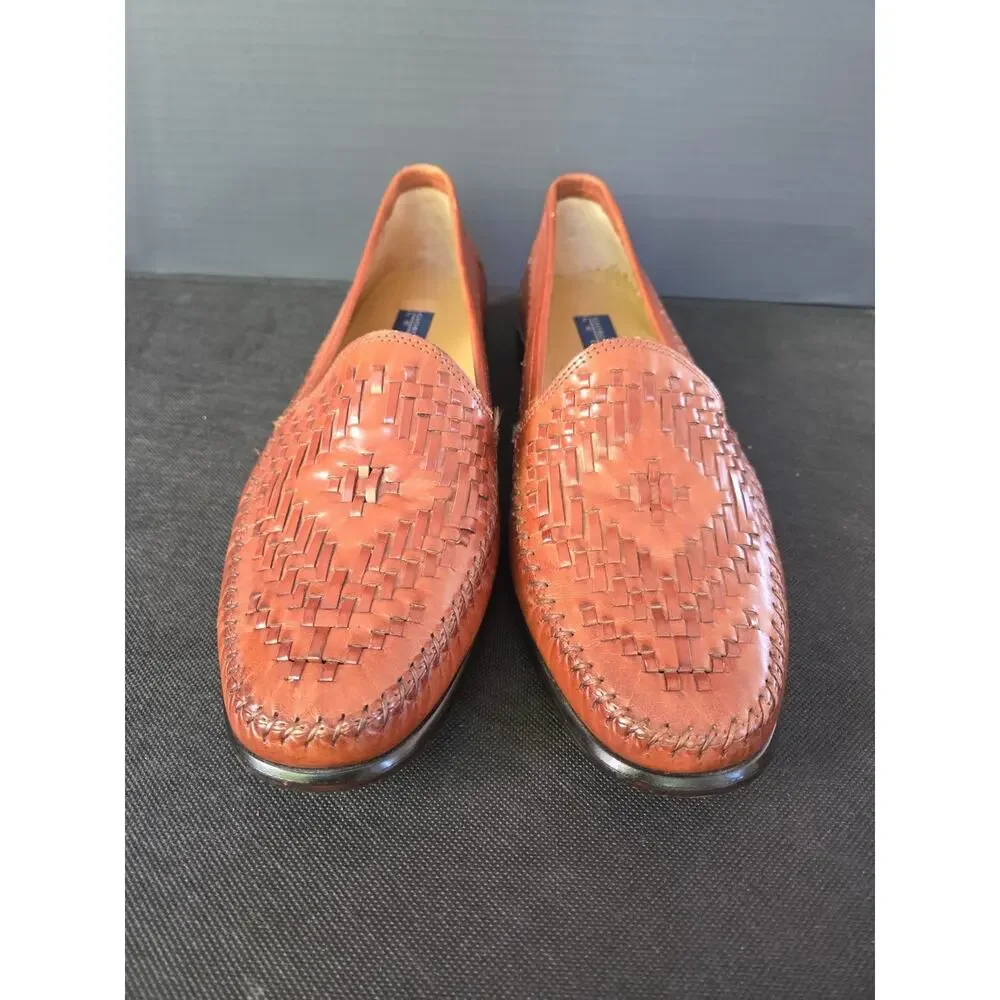 MENS SHOES 9.5 91/2 D GIORGIO BRUTINI BROWN LOAFERS VG CONDITION